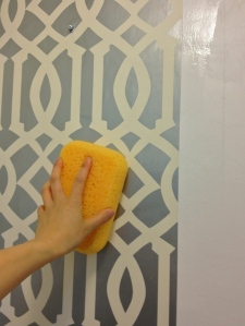 sponging wallpaper