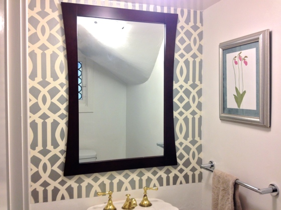 new mirror and towel bar