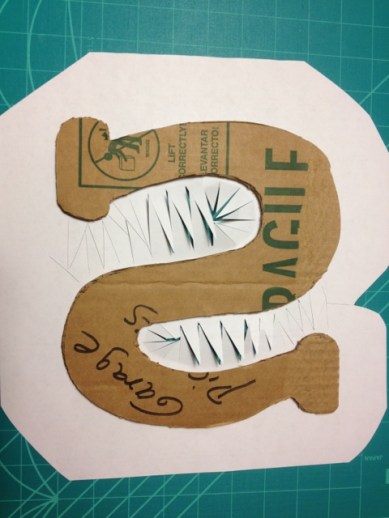 Cutting tabs to wrap letters in paper by Jewels at Home