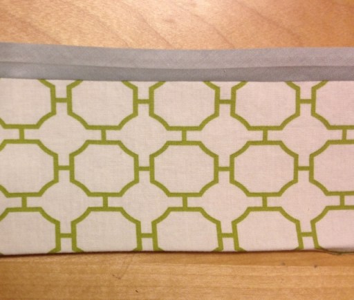 Sew together the different fabric strips