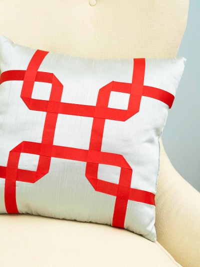 grosgrain ribbon pillow
