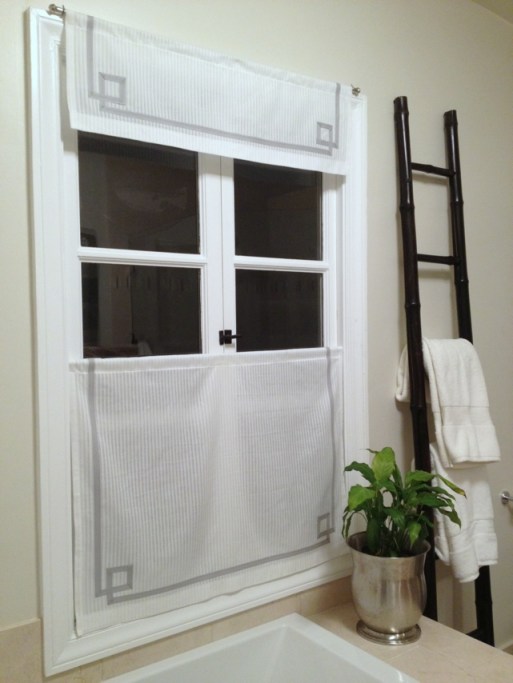 Tutorial for adding ribbon to window shades by Jewels at Home