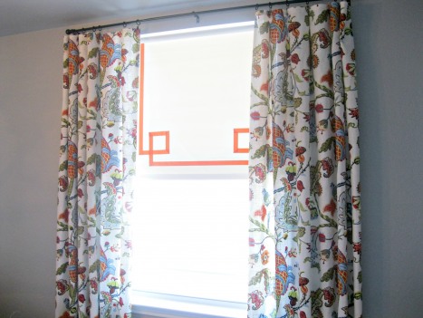 roller shade with border by What the Vita