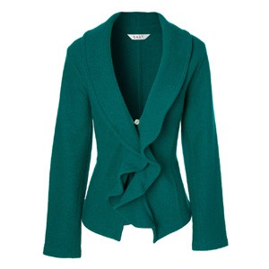 teal ruffle collar jacket teal ruffle collar jacket