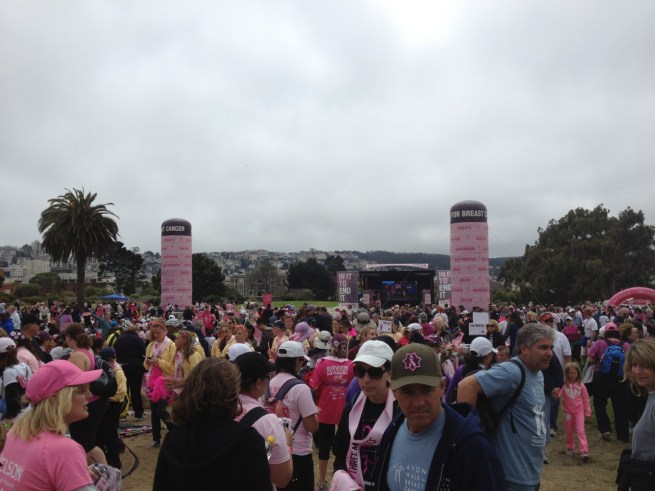 Closing ceremony for the Avon Walk.  A good balance of seriousness and hope.