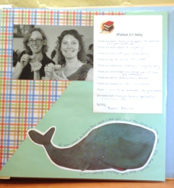Baby shower scrapbook project.  From Jewels at Home.