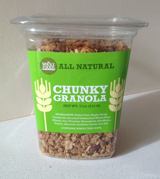 Whole Foods Chunky Granola.  Recipe for a homemade version from Jewels at Home.