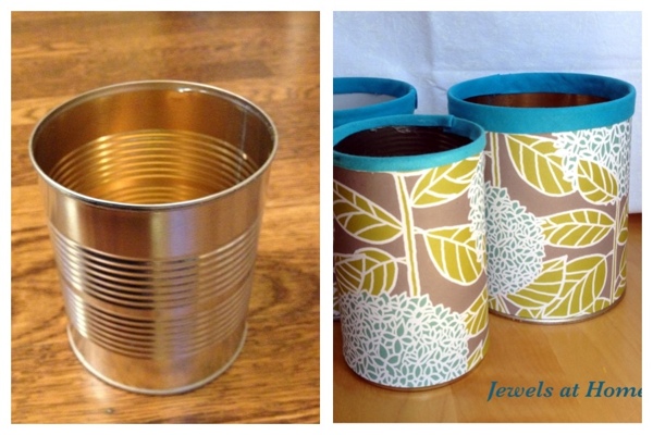 Turn used cans into beautiful pencil tins for your office. From Jewels at Home. Turn used cans into beautiful pencil tins for your office. From Jewels at Home.