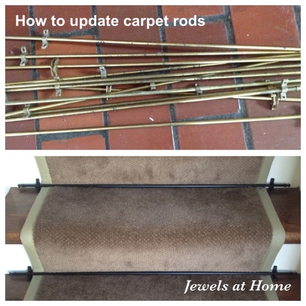 Update your carpet rods with a fresh coat of paint.  From Jewels at Home.
