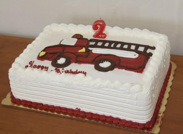 Firetruck birthday cake.