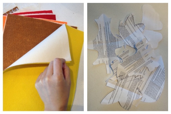 Tutorial for Thanksgiving felt leaf garland, with muslin backing for writing what we are grateful for { from Jewels at Home} Tutorial for Thanksgiving felt leaf garland, with muslin backing for writing what we are grateful for { from Jewels at Home}