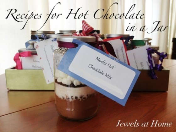 Ideas, tips, and recipes for DIY gifts in a jar. {Jewels at Home}
