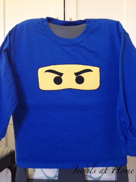 DIY Ninjago T-shirt.  Blue for Jay. {Jewels at Home}