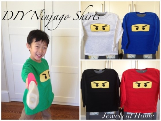 Charming handmade Ninjago T-shirts. {Jewels at Home}