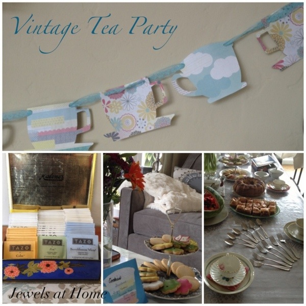 Vintage afternoon tea party.  {Jewels at Home}
