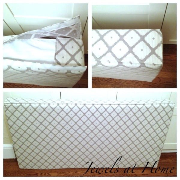 Instructions for sewing an cushion cover to make a daybed out of a crib mattress | Jewels at Home