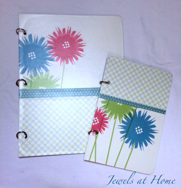 Make your own customized DIY notebooks covered in scrapbook paper or fabric. A beautiful way to organize loose papers | Jewels at Home Make your own customized DIY notebooks covered in scrapbook paper or fabric. A beautiful way to organize loose papers | Jewels at Home