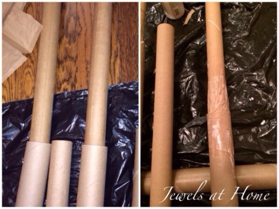 So cool!  Transform cardboard and paper into faux birch branches for a beautiful display | Jewels at Home