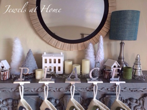 Decorating for a white Christmas.  Modern Christmas village in white with lots of DIY ideas | Jewels at Home