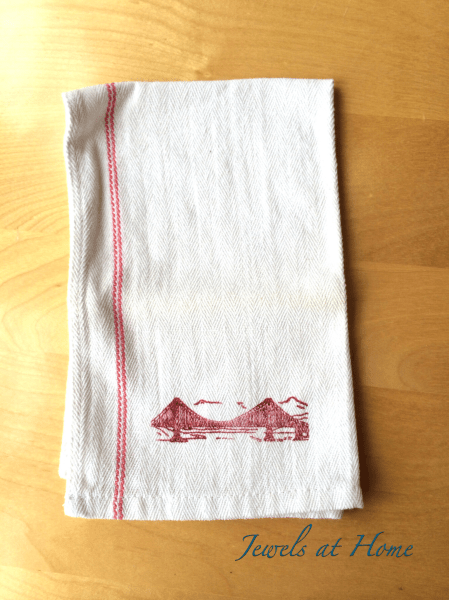 DIY Hand-Stamped Tea Towels | Jewels at Home