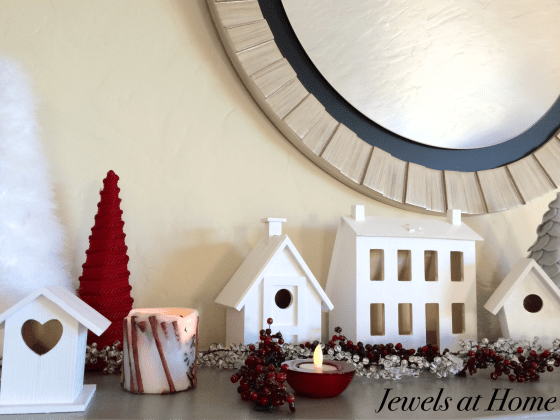 Modern White Christmas Village DIY | Jewels at Home