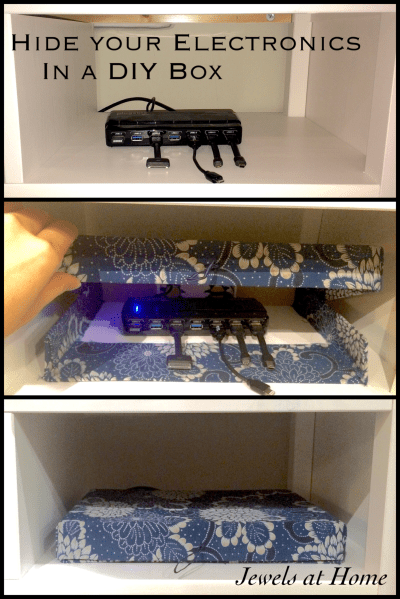 Hide your electronics in this pretty DIY box | Jewels at Home