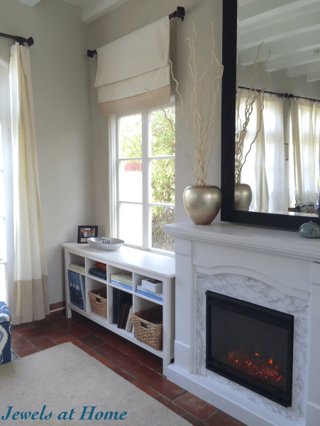 Turn a curtain panel into a fixed faux Roman shade | Jewels at Home