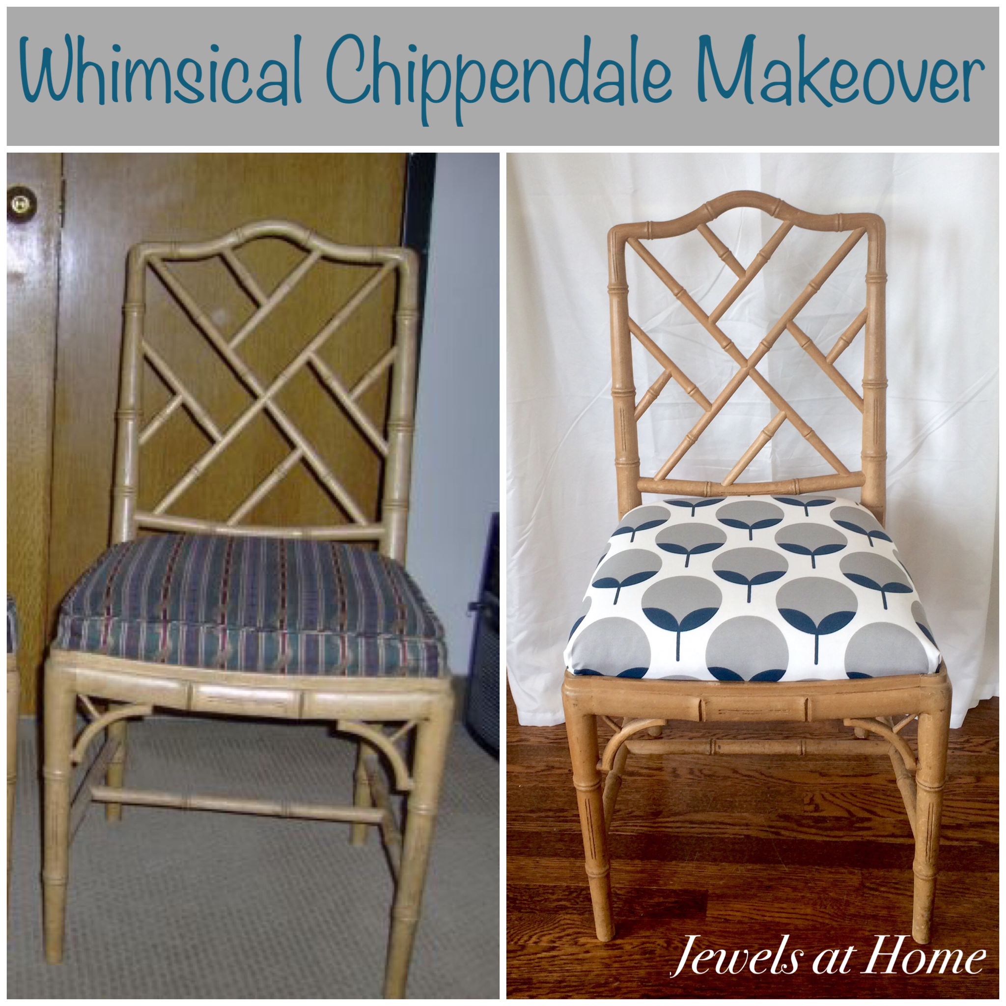 A Few of My Favorite Chairs - Whimsical Chippendale Makeover | Jewels at Home
