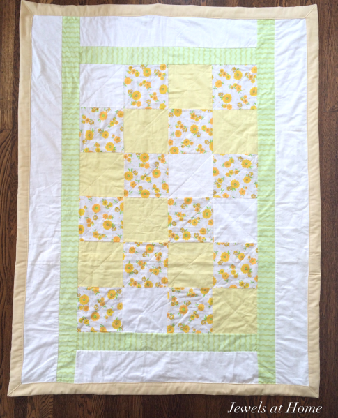 I LOVE this idea. Use scraps from an old baby blanket to make special quilts for your children and grandchildren! Keepsake Baby Quilt - the Next Generation | Jewels at Home