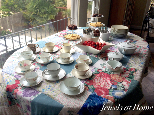 Patchwork Quilt Tablecloth for a Tea Party | Jewels at Home