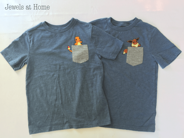 Adorable DIY Pokemon pocket T-shirts! | Jewels at Home