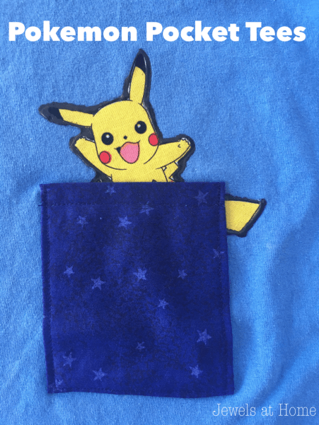 Adorable DIY Pokemon pocket T-shirts! | Jewels at Home