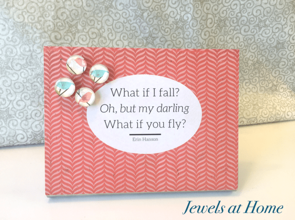 Desktop magnet boards with coordinating glass cabochon magnets | Jewels at Home