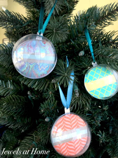 Paper and Washi Tape Globe Ornaments | Jewels at Home
