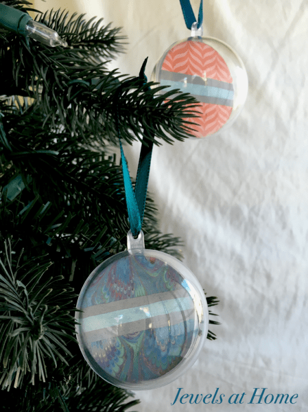 Paper and Washi Tape Globe Ornaments | Jewels at Home