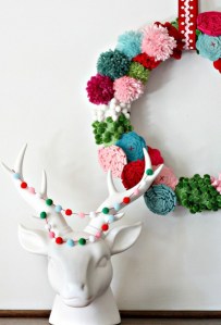 Nest of Posies - Pom Pom Wreath and Garland