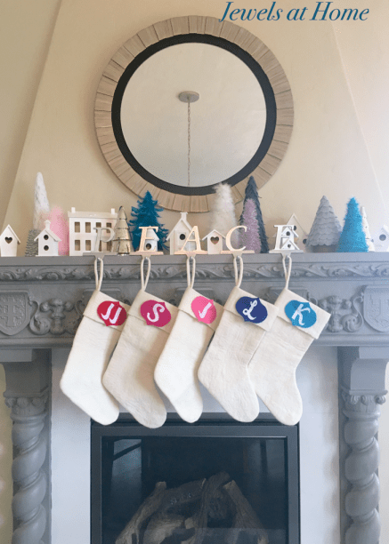 Felt Retro Monogram Christmas Ornaments | Jewels at Home
