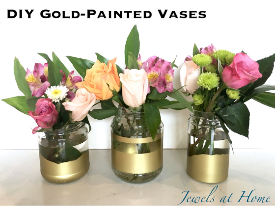 DIY gold-painted vases | Jewels at Home